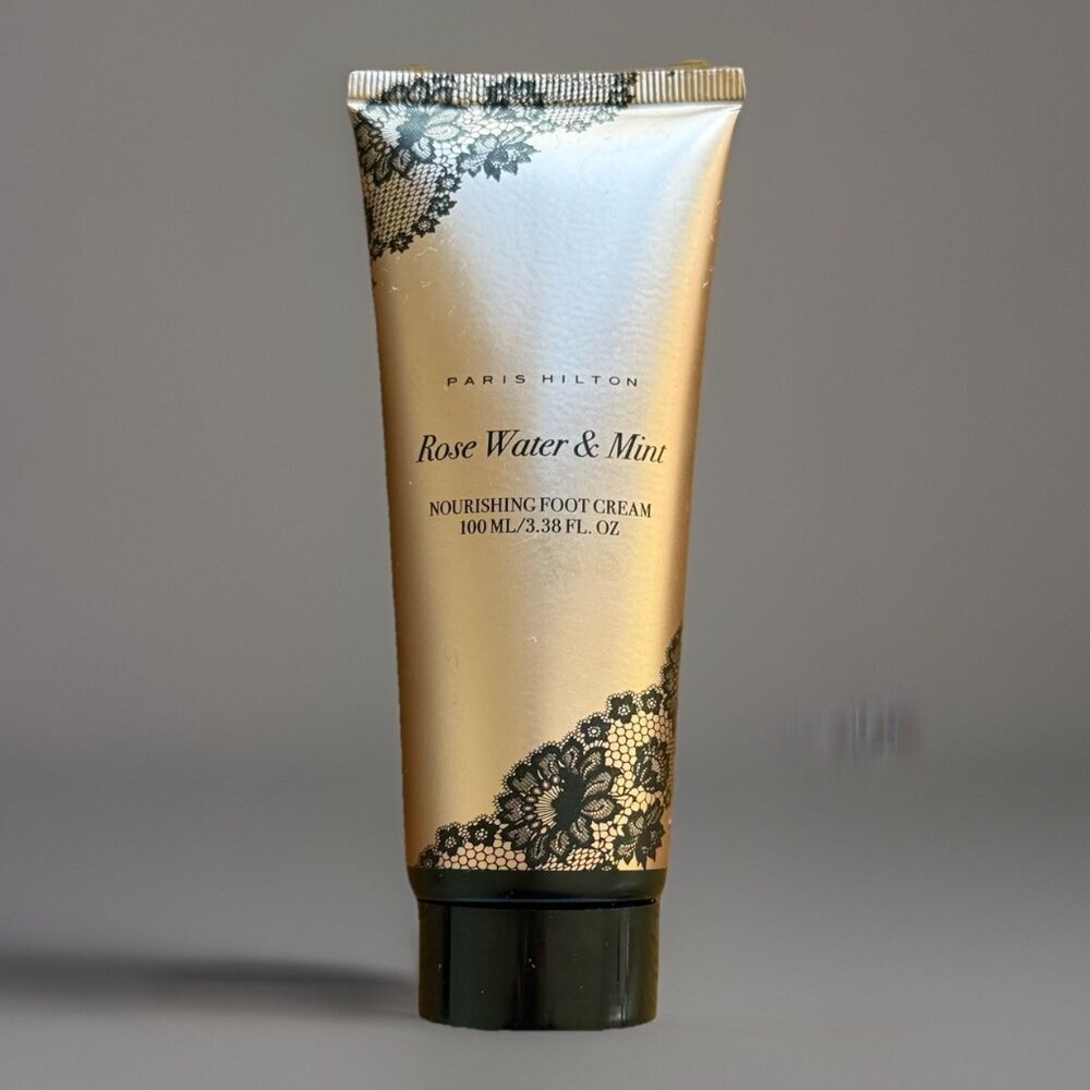 Paris Hilton Rose Water And Mint Nourishing Foot Cream 3.38 FL OZ Moisturizing